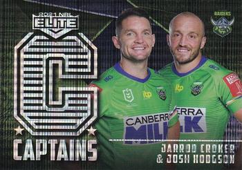 2021 NRL Elite - Captains #C02 Jarrod Croker / Josh Hodgson Front